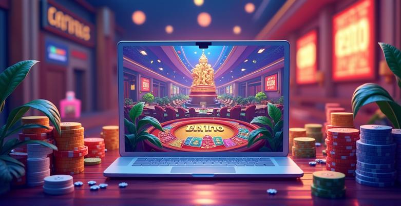 Smartphone displaying a mobile casino game