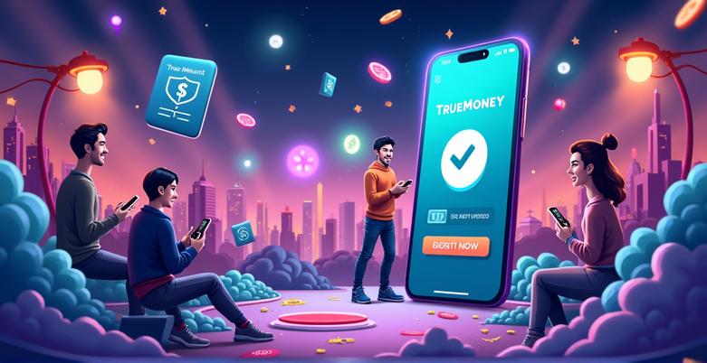 TrueMoney Wallet logo representing fast and secure online casino transactions